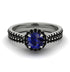Milgrain Halo Sapphire Bridal Set - Betty No. 45 image 2