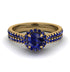 Milgrain Halo Sapphire Bridal Set - Betty No. 73 image 2