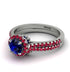 Milgrain Halo Sapphire Bridal Set - Betty No. 60 image 3