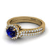 Milgrain Halo Sapphire Bridal Set - Betty No. 13 image 3