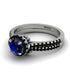 Milgrain Halo Sapphire Bridal Set - Betty No. 45 image 3