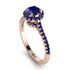 Milgrain Halo Sapphire Ring - Betty No. 74