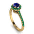 Milgrain Halo Sapphire Ring - Betty No. 28