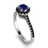 Milgrain Halo Sapphire Ring - Betty No. 45