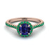 Milgrain Halo Sapphire Ring - Betty No. 29