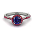 Milgrain Halo Sapphire Ring - Betty No. 60