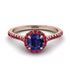 Milgrain Halo Sapphire Ring - Betty No. 59