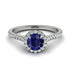Milgrain Halo Sapphire Ring - Betty No. 15