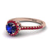 Milgrain Halo Sapphire Ring - Betty No. 59