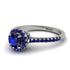 Milgrain Halo Sapphire Ring - Betty No. 75