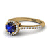 Milgrain Halo Sapphire Ring - Betty No. 13