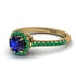 Milgrain Halo Sapphire Ring - Betty No. 28