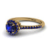 Milgrain Halo Sapphire Ring - Betty No. 73