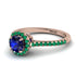 Milgrain Halo Sapphire Ring - Betty No. 29
