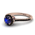 Milgrain Halo Sapphire Ring - Betty No. 44