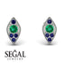 Milgrain Marquise Emerald Earrings - Faye No. 66