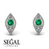 Milgrain Marquise Emerald Earrings - Faye No. 6