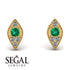 Milgrain Marquise Emerald Earrings - Faye No. 4