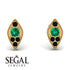 Milgrain Marquise Emerald Earrings - Faye No. 34