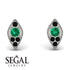 Milgrain Marquise Emerald Earrings - Faye No. 36