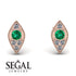 Milgrain Marquise Emerald Earrings - Faye No. 5