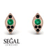 Milgrain Marquise Emerald Earrings - Faye No. 35