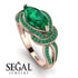 Milgrain Marquise Emerald Engagement Ring - Marley No. 20 image 10