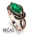 Milgrain Marquise Emerald Engagement Ring - Marley No. 35