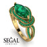 Milgrain Marquise Emerald Engagement Ring - Marley No. 19 image 10