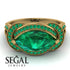 Milgrain Marquise Emerald Engagement Ring - Marley No. 19