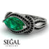 Milgrain Marquise Emerald Engagement Ring - Marley No. 36 image 3
