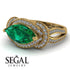 Milgrain Marquise Emerald Engagement Ring - Marley No. 4