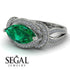 Milgrain Marquise Emerald Engagement Ring - Marley No. 6 image 3