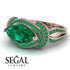 Milgrain Marquise Emerald Engagement Ring - Marley No. 20