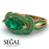Milgrain Marquise Emerald Engagement Ring - Marley No. 19 image 3