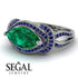 Milgrain Marquise Emerald Engagement Ring - Marley No. 66 image 3