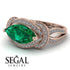 Milgrain Marquise Emerald Engagement Ring - Marley No. 5