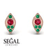 Milgrain Marquise Ruby Earrings - Faye No. 26