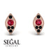 Milgrain Marquise Ruby Earrings - Faye No. 41