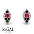Milgrain Marquise Ruby Earrings - Faye No. 42