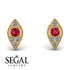 Milgrain Marquise Ruby Earrings - Faye No. 10