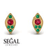 Milgrain Marquise Ruby Earrings - Faye No. 25