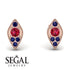 Milgrain Marquise Ruby Earrings - Faye No. 71