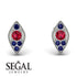 Milgrain Marquise Ruby Earrings - Faye No. 72