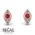 Milgrain Marquise Ruby Earrings - Faye No. 11