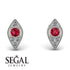 Milgrain Marquise Ruby Earrings - Faye No. 12