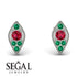 Milgrain Marquise Ruby Earrings - Faye No. 27
