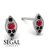 Milgrain Marquise Ruby Earrings - Faye No. 42