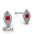 Milgrain Marquise Ruby Earrings - Faye No. 12