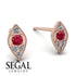 Milgrain Marquise Ruby Earrings - Faye No. 11